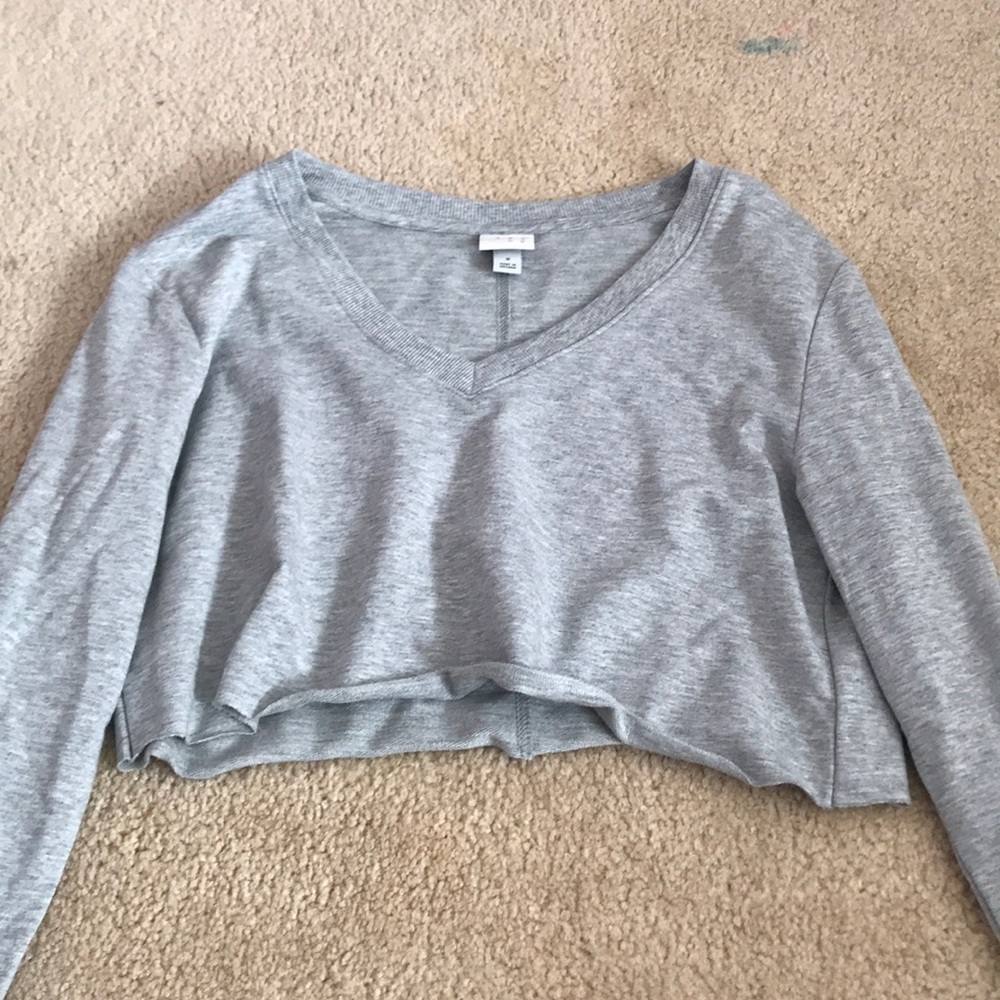 Grey Cropped long sleeve